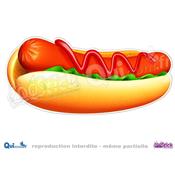 Autocollant HOT-DOG ketchup Dessin