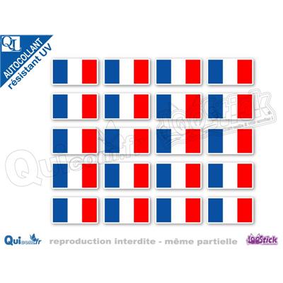 autocollant RECTANGLE BLEU BLANC ROUGE
