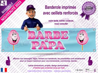 Banderole BARBE à PAPA bd plv stand Forain (deco1)