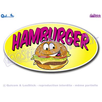 Autocollant Cartoon lettrage HAMBURGER