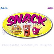 Autocollant Cartoon lettrage SNACK