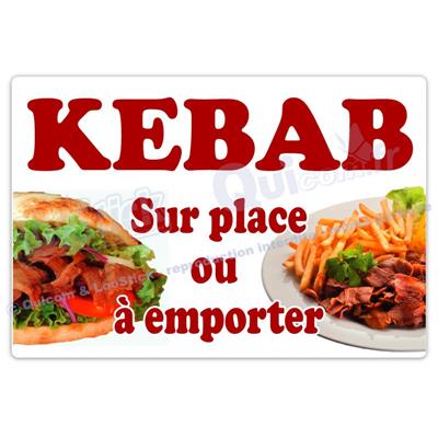 Pub Enseigne KEBAB adhésif diffusant ou opaque