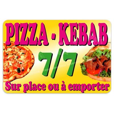 Adhésif Publicité PIZZA KEBAB