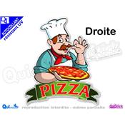 PIZZAIOLO TOQUE et MOUSTACHE sticker autocollant