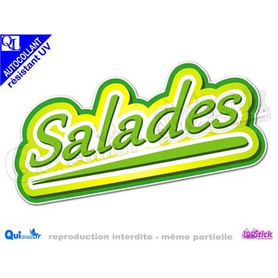 SALADES titre sticker adhésif autocollant