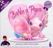 Autocollant BARBE A PAPA COEUR axololt 1
