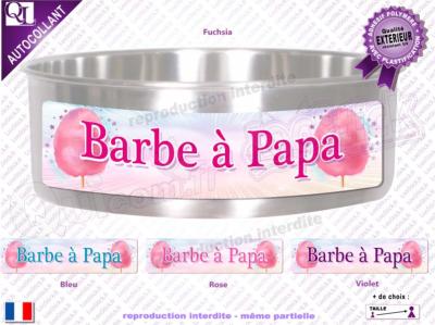 Autocollant PLV Cuve machine BARBE à PAPA déco1