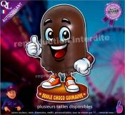 Autocollant BOULE CHOCOLAT GUIMAUVE COMIQUE ref1