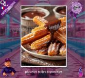 CHURROS avec CHOCOLAT poster photo adhésif  ref 2