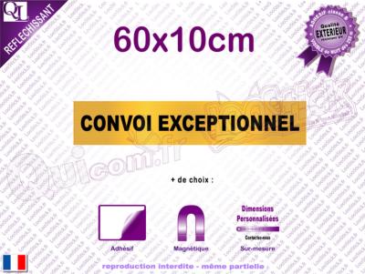 CONVOI EXCEPTIONNEL adhésif ou magnétique 60x10cm