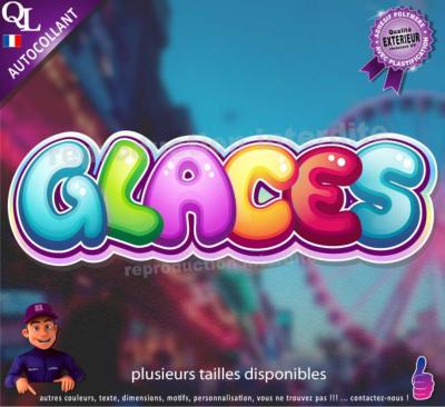 Autocollant Titre GLACES multicolor titre 1