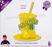 autocollant GRANITE parfum ANANAS sticker