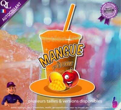autocollant GRANITE parfum MANGUE PECHE sticker