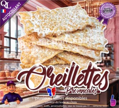 Autocollant OREILLETTES BUGNES PROVENCALES TITRE sticker