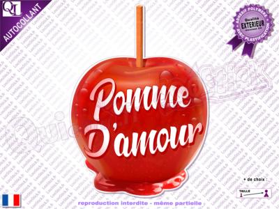 Autocollant POMME D'AMOUR photo titre (ref3)