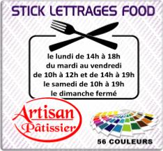Stick Lettrages Food