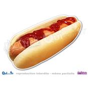 Autocollant HOT-DOG ketchup