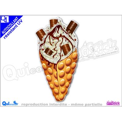 sticker BUBBLE CREPE BARRE CHOCOLATEE résistant UV