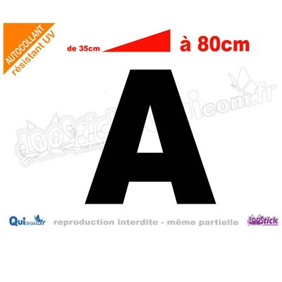 lettre adhésive tres grande taille de 35 à 80cm