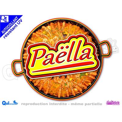 Autocollant PAELLA RONDE titre PAELLA