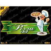 sticker Prestige PIZZA PIZZAIOLO BANDEAU VERT rsistant UV