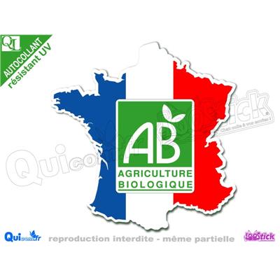 sticker autocollant logo AB BIO FRANCE résistant UV