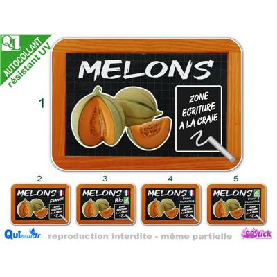 Sticker affiche MELONS motif ardoise avec ZONE CRAIE