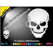 Sticker TETE DE MORT réfléchissant 