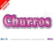 Autocollant lettrage CHURROS