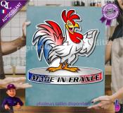 Autocollant MADE IN FRANCE COQ