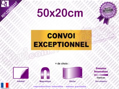 CONVOI EXCEPTIONNEL adhésif - magnet - bâche 50x20cm