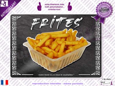 Autocollant FRITES fond ardoise