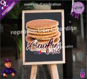 Autocollant GAUFRES du NORD TITRE détouré STICKER