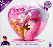 Autocollant GLACES à l'ITALIENNE flamand rose 1
