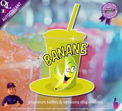 autocollant GRANITE parfum BANANE sticker