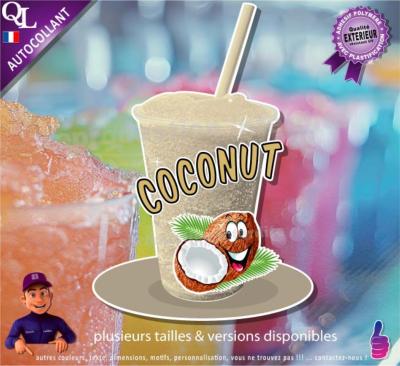 autocollant GRANITE parfum COCONUT sticker