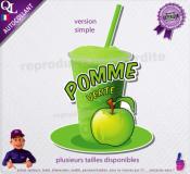 autocollant GRANITE parfum POMME VERTE sticker