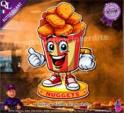 Autocollant NUGGETS MASCOTTE COMIQUE ref1