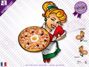 Autocollant SERVEUSE Restaurant PIZZA