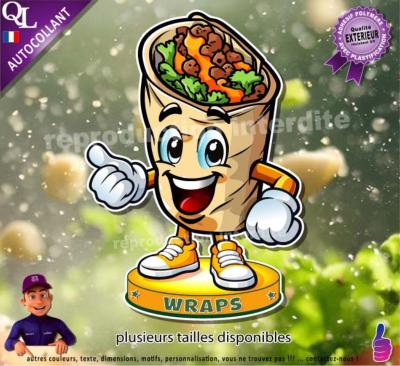 Autocollant WRAPS MASCOTTE COMIQUE ref1