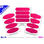 4 Bandes Casque Réfléchissant FUSHIA
