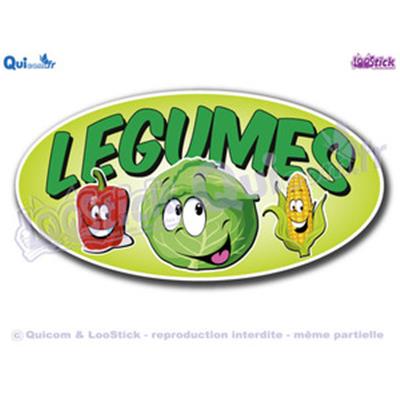 Autocollant Cartoon lettrage LEGUMES