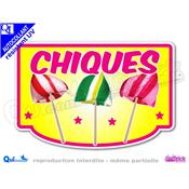 sticker autocollant SUCETTES CHIQUES cadre couleur au choix