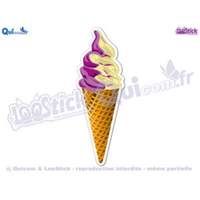 Autocollant Glace Italienne Vanille Cassis