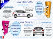 Kit Publicité voiture Lettrages adhésifs et Motif (ref1)