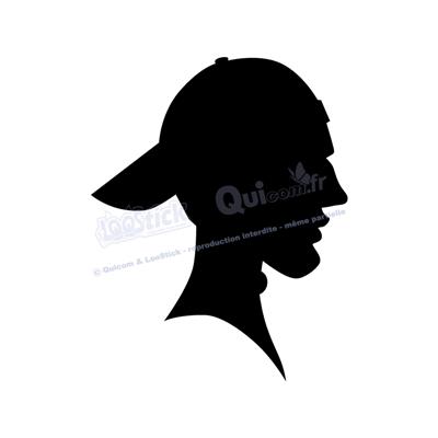 2 stickers Silhouette HOMME 20x25cm