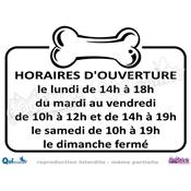 Lettrage Adhsif Horaires motif OS de CHIEN