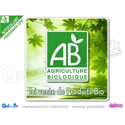 sticker ICI VENTE DE PRODUITS BIO déco ZEN rivière