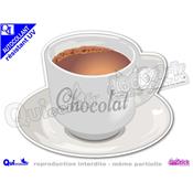 Autocollant TASSE CHOCOLAT CHAUD dessin