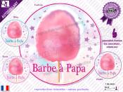 BARBE A PAPA affiche Autocollante plv RONDE dco 1